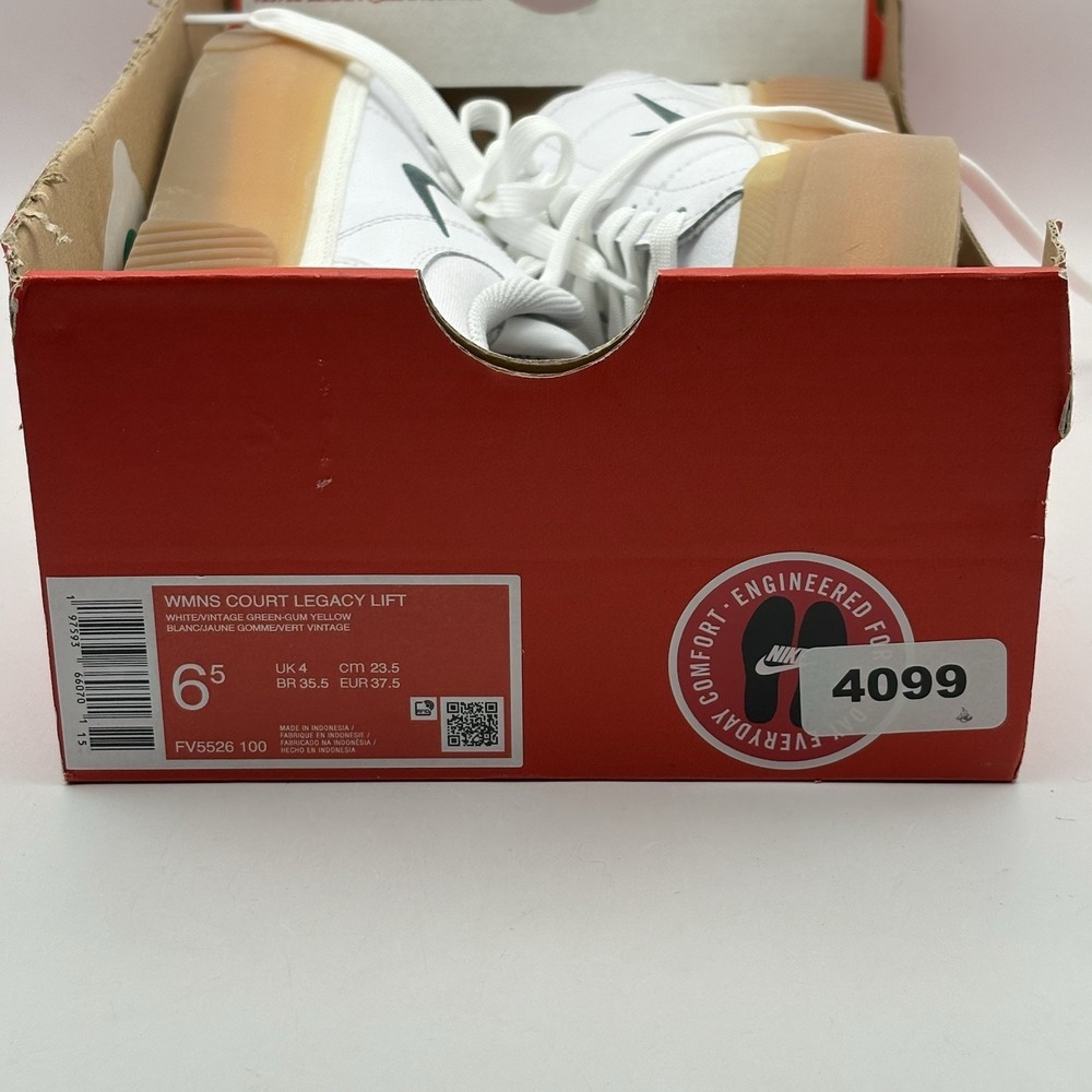 Nike Court Legacy Lift White Vintage Green Gum FV5526-100 Women's Size 6.5 US - Picture 10 of 10